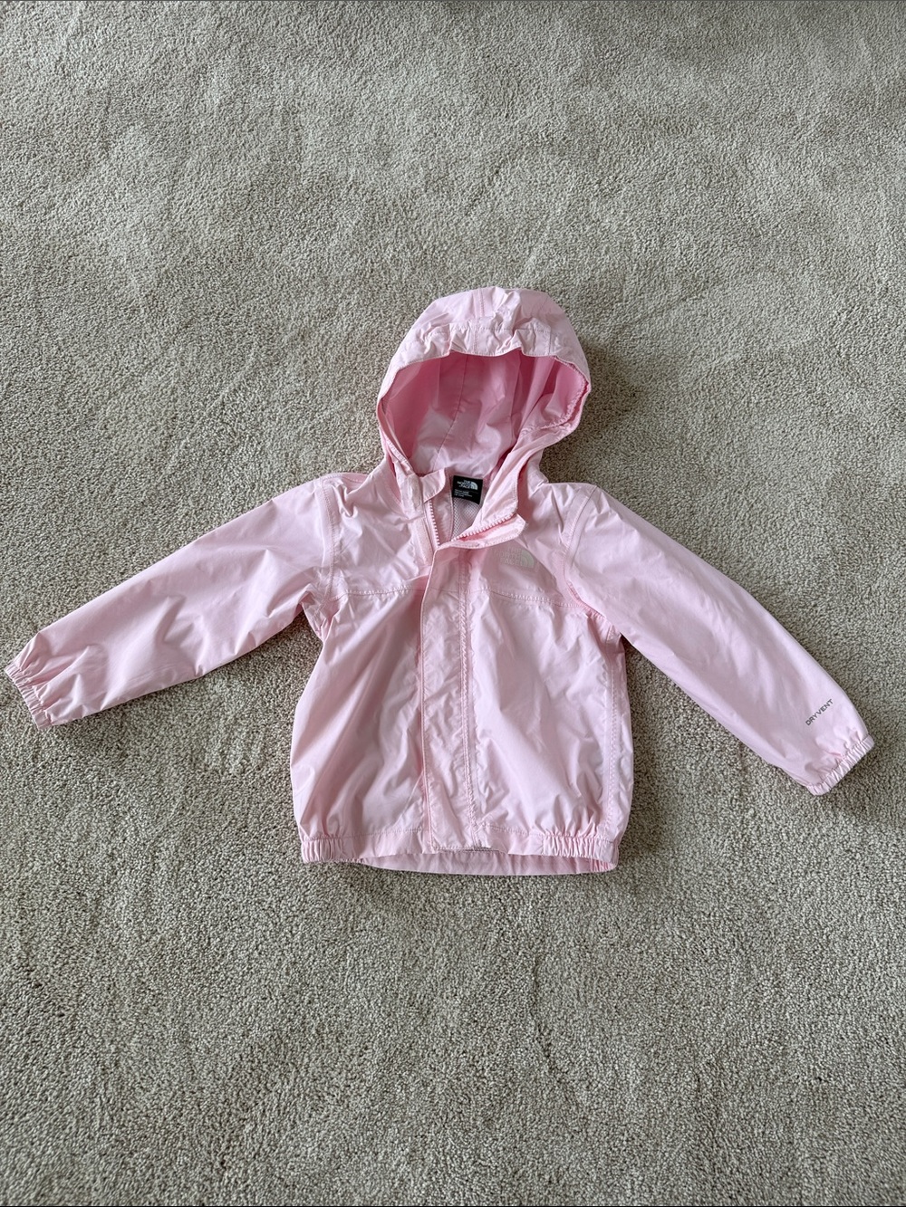 The North Face Light Pink Hooded Rain Jacket 18-24M